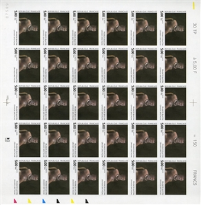 FRANCE (2314-17var) 1992 Contemporary Art, Paintings, set of four imperforate sheets of 30, n.h., v.f. (YT 2779-82) €6,900