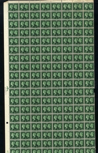 GREAT BRITAIN British Offices in Morocco (89-92,518-20) 1940 Centenary of the first postage stamp, set of seven sheets of 160, folded and separated between stamps, some peripheral faults, n.h.,...