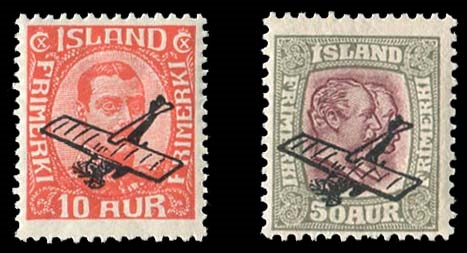 Iceland  C1-2 60 1928-29 10a and 50a, hinged
