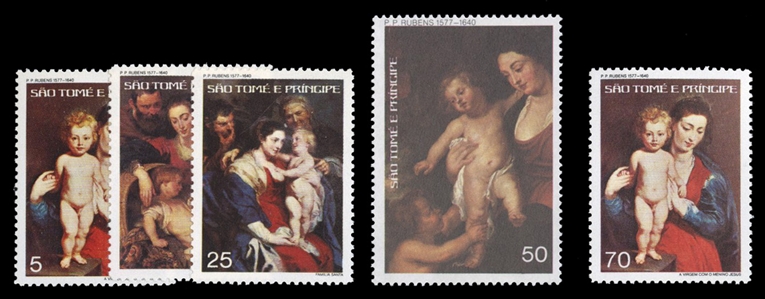 Portuguese Colonies St. Thomas and Prince Islands 469-473 32.1 1977 Rubens, complete set, never hinged