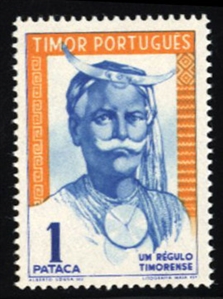 Portuguese Colonies Timor 252 17.5 1948 1p orange, blue and ultramarine, lightly hinged