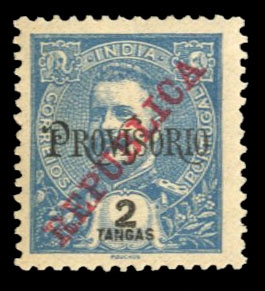 Portuguese Colonies Portuguese India 335 72.5 1913 2t blue, hinged