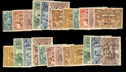 Portuguese Colonies St. Thomas and Prince Islands 170-193 38.75 1913 Vasco da Gama, three complete sets, hinged