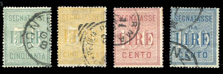 Italy Postage Dues J21-24 210 1884-1903 50L-100L, set of four, used