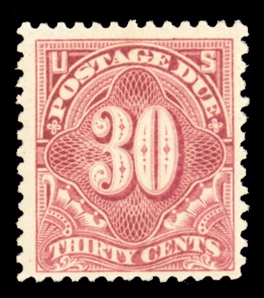 Postage Dues (J36b) 1894 30c pale rose, n.h., post office fresh, fine and attractive stamp, with 1997 PFC, cat. value $1,100