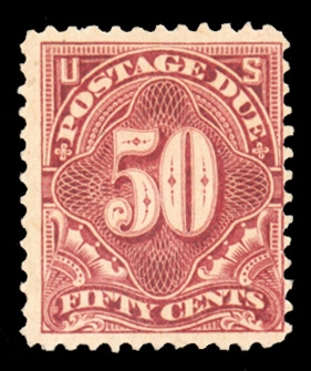 Postage Dues (J37) 1894 50c deep claret, n.h., post office fresh, centered to right, with 2003 PSE certificate, graded "VG 50", scarce unhinged (SMQ $650) 