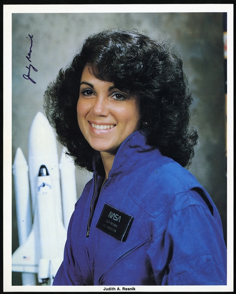 AUTOGRAPHS OF FAMOUS PEOPLE  Resnik, Judith Arlene (1949-86), an American engineer and a NASA astronaut who died when the Space Shuttle Challenger was destroyed during the launch of mission STS-51-L