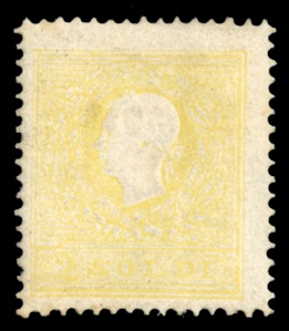 AUSTRIA Lombardy Venetia (7) 1858 2s yellow, type II, l.h., bright color, fine, with 2023 Avi opinion (Sass. 28) €4,000