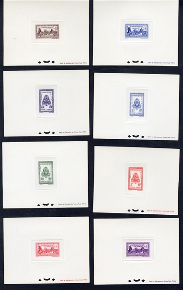 CAMBODIA (23/37P) 1954-55 70c-30pi, ten imperf. deluxe sheets including 30pi (2), fine-v.f.