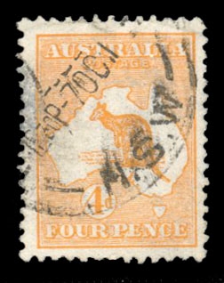 British Commonwealth Australia 6 40 1913 4p orange, used