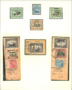BELGIUM Belgian Occupation of Germany (1N1/58) 1919-21 interesting collection on album leaves with 1919-21 overprints, various sets, with Eupen and Malmedy issues, varieties, Postage Dues,