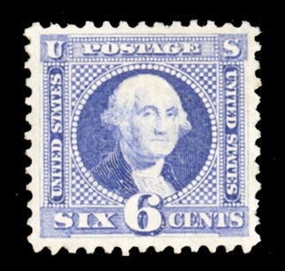 1869 Pictorials (115) 1869 6c ultramarine, unused (regummed), nicely centered, reperforated at right, fresh and fine appearance, with 2024 PSE certificate