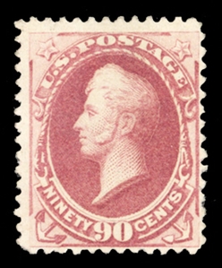 1880 Special Printing  (202) 1880 90c dull carmine, unused without gum as issued, bright color, centered to right, intact perforations on all sides, fresh & fine example of this rare Special Printing