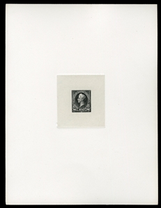 1894-97 Bureau Issue (261AP1) 1894 $1 black, type II, large die proof, die sunk on full card, fresh, v.f., cat. value $500