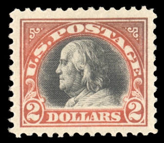 1917-29 Issues (523) 1918 $2 orange and black, h.r., well centered with jumbo margins, with 2023 PSE certificate graded "XF 90J" (SMQ $700)