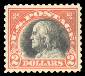 1917-29 Issues (523) 1918 $2 orange and black, h.r., well centered, with 2024 Crowe certificate graded XF 90 (SMQ $650)