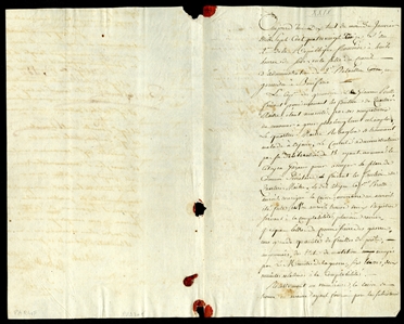 FRANCE 1793 (18 Jan) letter (four-page folio) headed Aujourd'hui dix huit de Janvier, Mille sept cent quatre vingt treize, l'an 2 de la Republique Francaise a huit heures