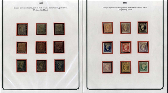 FRANCE 1849-70 Ceres and Napoleon (Empire) imperforate essays, mostly designed and engraved by Barre, selection of 124, various colors and types, occasional pairs and blocks
