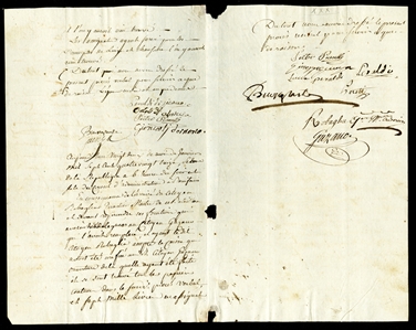 FRANCE 1793 (18 Jan) letter (four-page folio) headed Aujourd'hui dix huit de Janvier, Mille sept cent quatre vingt treize, l'an 2 de la Republique Francaise a huit heures