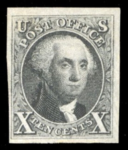 United States 1875 Reproductions of the 1847 Issue (4) 10c black, unused without gum as issued, full to clear margins all around, fine, with 2022 Crowe certificate, cat. value $1,300