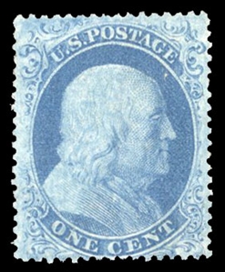 United States 1857-61 Issue (18) 1c blue, type I, unused without gum, usual centering, fine, with 2024 Crowe certificate, cat. value $800