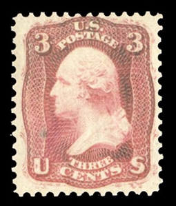 United States 1861-68 Issue (65-E15h) 3c brown rose, "Premier Gravure" plate essay on semi-transparent paper, never hinged, usual centering, fine, with 2020 Crowe certificate,
