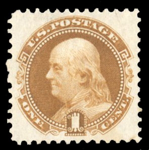 United States 1875 Re-Issue of the 1869 Issue (123) 1c buff, unused without gum, v.f., with 1989 PSE certificate, cat. value $220