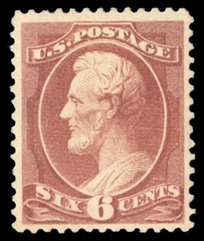 United States 1879-1888 Bank Note Issues (208a) 6c deep brown red, l.h., nice color, fresh and v.f., with 2024 Crowe certificate, cat. value $600