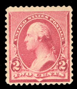 United States 1890 Issue (220c) 2c carmine, with Cap on both 2s, disturbed gum, fine, with 2024 Crowe certificate, cat. value $650