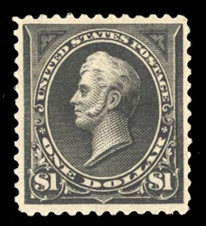 United States 1894-97 Bureau Issue (276) 1895 $1 black, type I, h.r., well centered, with 2023 Crowe certificate graded "80" (SMQ $600)