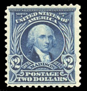 United States 1902-08 Issue (312) 1902 $2 dark blue, h.r., v.f., with 2024 Crowe certificate, cat. value $825