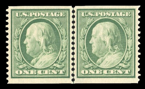 United States 1908-9 Issues (352) 1909 1c green, horizontal guide line pair, h.r., well centered, v.f., with 2023 Crowe certificate, cat. value $825