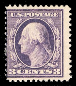 United States 1909 Bluish Paper (359) 1909 3c deep violet, never hinged, sharp impression, fine, with 1984 PFC and 2024 Crowe certificate, cat. value $4,000