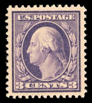 United States 1909-13 Issues (376) 1911 3c deep violet, n.h., near perfect centering, with 2007 PSE certificate graded "Superb 98" (SMQ $1,125)