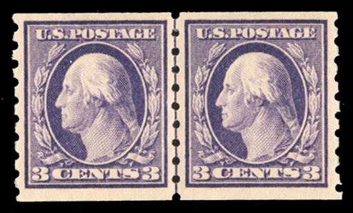 United States 1909-13 Issues (394) 1910 3c deep violet, horizontal guide line pair, l.h., well centered, pencil notation on gum, v.f., with 2024 Crowe certificate, cat. value $425