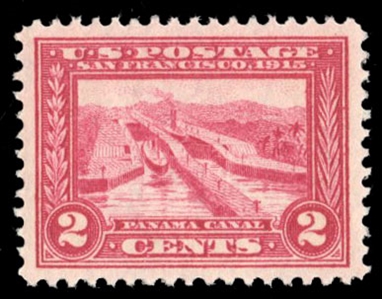 United States 1913-15 Panama-Pacific Exposition (398) 1913 2c carmine, n.h., well centered with wide margins, with 2014 PSE certificate graded XF-Sup 95 (SMQ $200)