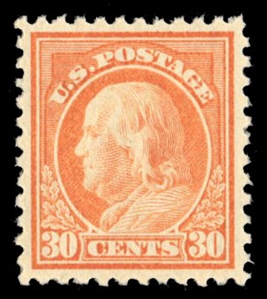United States 1917-29 Issues (516) 1917 30c orange red, n.h., well centered, fresh color, with 2018 PSE certificate graded XF-Sup 95 (SMQ $475)