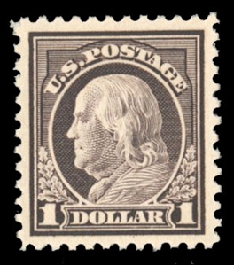 United States 1917-29 Issues (518) 1917 $1 violet brown, n.h., well centered, rich color, with 2007 PSE certificate graded XF-Sup 95 (SMQ $525)