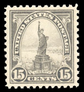 United States 1917-29 Issues (566) 1923 15c gray, n.h., near perfect centering, fresh color, with 2021 PSE certificate graded Superb 98 (SMQ $575)