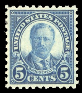 United States 1917-29 Issues (586) 1924 5c blue, n.h., well centered with wide margins, with 2022 PSE certificate graded XF-Sup 95 (SMQ $550)