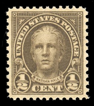 United States 1917-29 Issues (653) 1929 1/2c olive brown, perfectly centered, with 2007 PSE certificate graded "Gem 100" (SMQ $550)