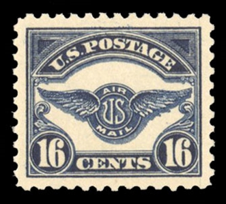 United States Air Post (C5) 1923 16c dark blue, n.h., near perfect centering, deep color, with 2011 PFC graded Superb 98 (SMQ $1,350)