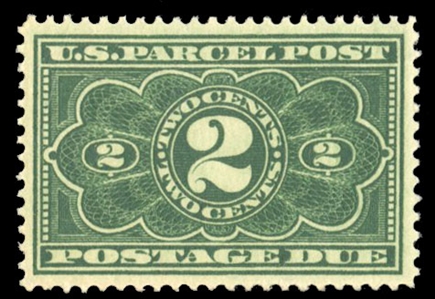 United States Parcel Post Postage Dues (JQ2) 1913 2c dark green, n.h., well centered, with 2022 Crowe certificate graded 95 (SMQ $825)