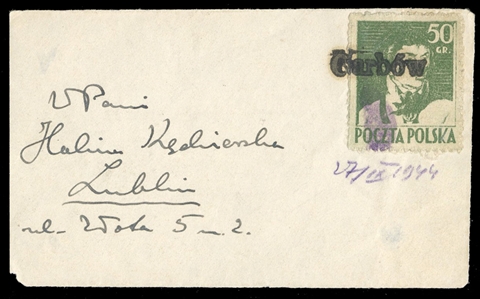 Issued Stamps (342) 1944 50gr Kosciuszko, tied by Garbow provisional hs on coverfront, dated 27.IX.1944 and addressed to Lublin, fine, signed Korszen