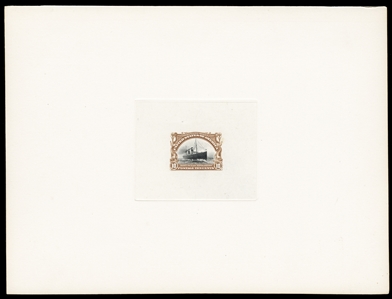 United States 1901 Pan-American Exposition (294-299P1) 1901 1c-10c complete set of large die proofs, die sunk on full cards (194x145mm), each with gilt edge from a presentation album and blue...