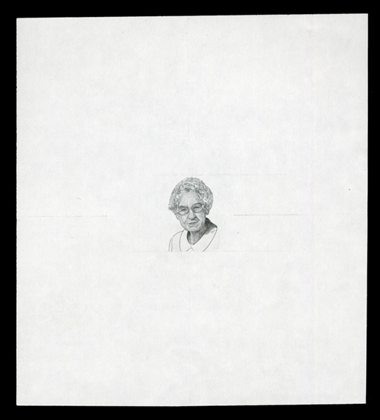 United States Modern Issues (2179P) 1994 Virginia Apgar, 20c black, stage proof of central vignette only, v.f.