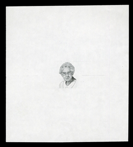 United States Modern Issues (2179P) 1994 Virginia Apgar, 20c black, stage proof of central vignette only, v.f.