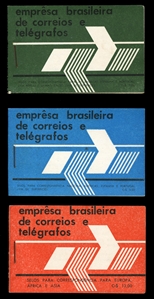 BRAZIL 1971 Anita Garibaldi and Presidents, Cr.$5.00, $7.00 and $13.00 unexploded booklets, v.f. (RHM 5,6,7)