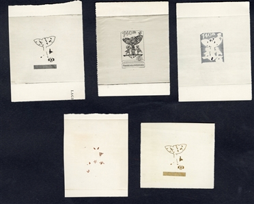 CZECHOSLOVAKIA (1132P) 1962 Praga Exhibition, 1.40kr Children Dancing Around a Tree, six die proofs in different colors, various stages of completion, fine-v.f., probably unique group, signed...