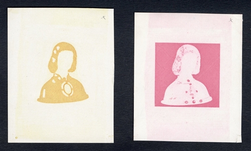 CZECHOSLOVAKIA (1689P) 1970 Art, three die proofs showing diff. stages of completion, v.f., signed Karasek